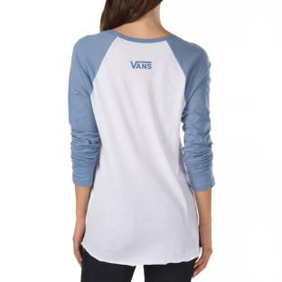 T-shirt Blanc/Bleu Femme Vans Woody vue 2