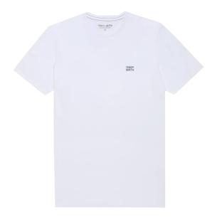 T-shirt Blanc Homme Teddy Smith Total pas cher