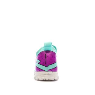 Chaussures de Football Turquoise Junior Nike Jr Zoom Vapor 15 Academy TF vue 3