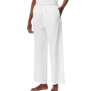 Pantalon de Nuit Blanc Femme Calvin Klein Jeans Logo Poplin pas cher