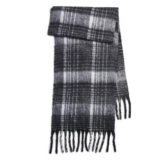 Echarpe Noir/Gris Femme Pieces Natrisse pas cher