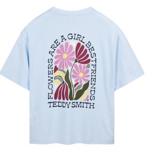 T-Shirt Bleu Femme Teddy Smith Flowa vue 0