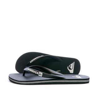 Schwarze/weiße Flip-Flops für Männer Quiksilver Molokai Ansicht 0