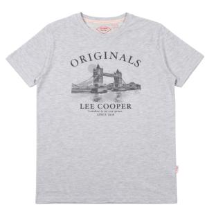 T-Shirt Gris Homme Lee Cooper LCN820 vue 0