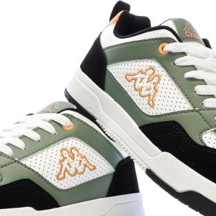 Baskets Blanc/Vertes/Noires Garçon Kappa Logo Manis vue 0