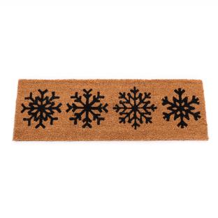 Tapis Marron à Imprimés Flocon 25x75cm pas cher