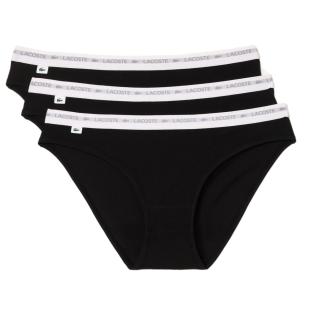 X3 Culottes Noir Femme Lacoste coton stretch pas cher