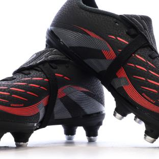 Zapatillas de fútbol negras para niños Adidas Predator League FT SG ver 0