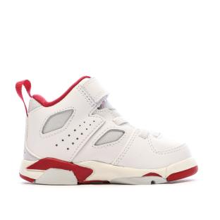 Baskets Écru/Rouge Garçon Nike Jordan 91 vue 2