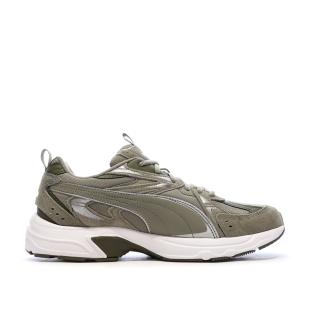 Baskets Kaki Homme Puma Milenio Tech Suede vue 2