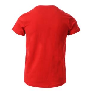 T-shirt Rouge Garçon Guess High Low vue 2
