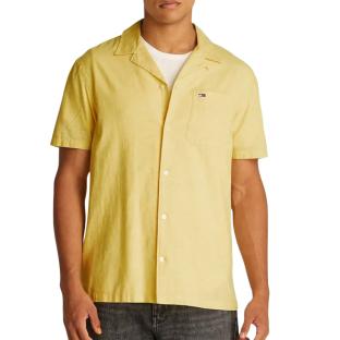 Chemisette Jaune Homme Tommy Hilfiger Linen Blend Camp-aruba pas cher