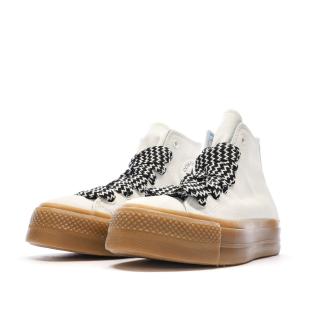 Baskets Blanches Femme Converse Suede A10414C vue 6