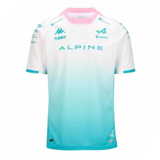 Maillot Blanc/Rose Homme Kappa Kombat pas cher