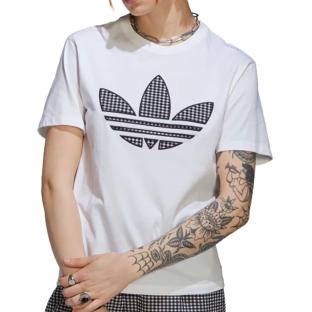 T-shirt Blanc Femme Adidas Trefoil pas cher