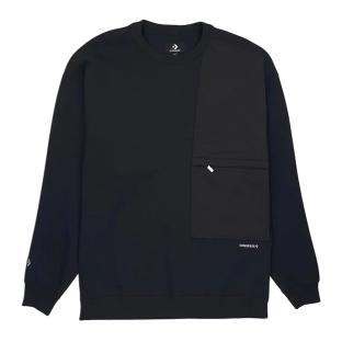 Sweat Noir Homme Converse Long Sleeve pas cher