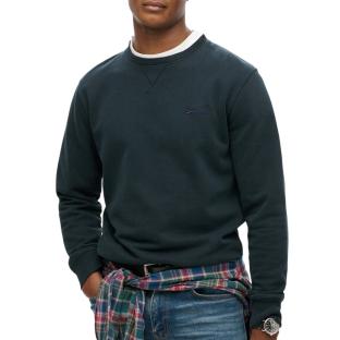 Sweat Marine Homme Superdry Essential Logo Crew pas cher