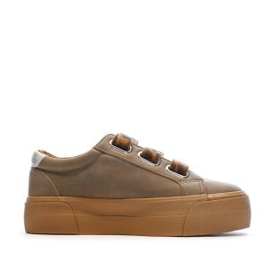 Baskets Beige Kaporal Clovia Leopard vue 0