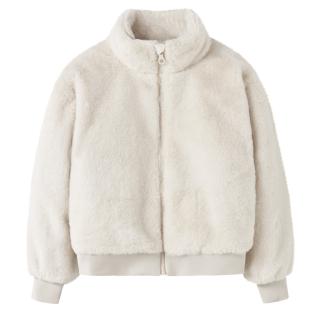 Veste en fausse fourrure Blanche Fille NAME IT Mila vue 0
