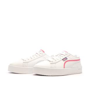 Baskets Blanches/Roses Fille Puma Jada vue 6