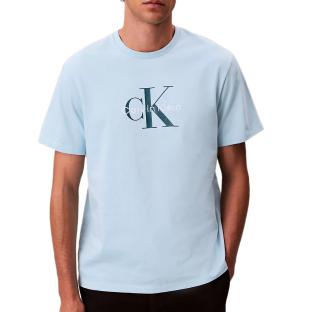 T-Shirt Bleu Homme Calvin Klein Jeans Hero vue 0
