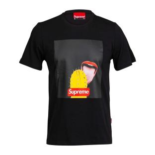 T-shirt Noir Homme Supreme Grip Cactus pas cher