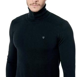 Pull Col Roulé Noir Homme Kaporal Arianh vue 2