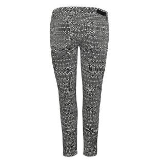 Jean Skinny Blanc/Noir Femme Vans Moto vue 0