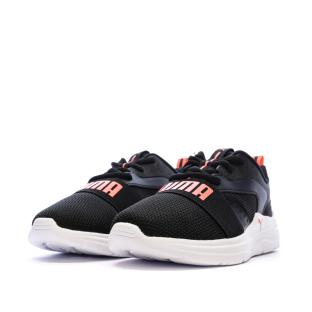 Baskets Noires/Blanches/Fushia Fille Puma Soft Wired 2 vue 0