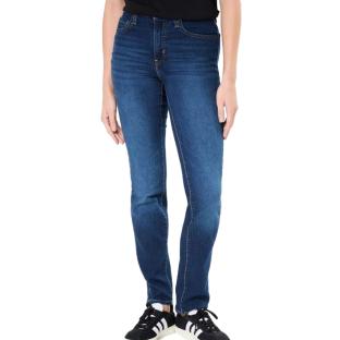 Jean 724 Slim Bleu foncé Femme Levi's Rise Straight Chelsea pas cher