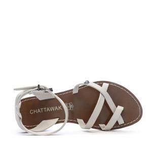 Sandales Ecru Femme Chattawak PERLA vue 4
