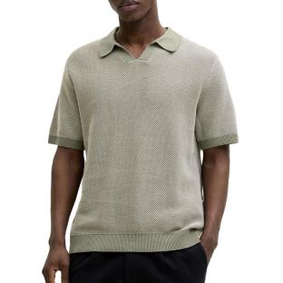 Polo Kaki Homme Jack & Jones Aston Split vue 0