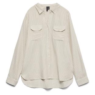 Chemise Blanche/Vert Femme Vero Moda Bumpy pas cher
