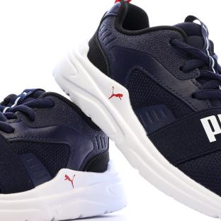 Puma Soft Wired 2 Sneaker für Jungen in Marineblau/Weiß/Rosa Ansicht 0