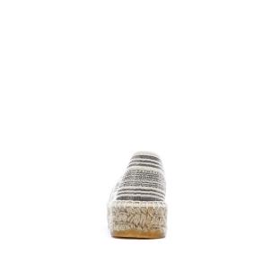 Espadrilles Blanches/Noires Femme Pare Gabia Aduna vue 0