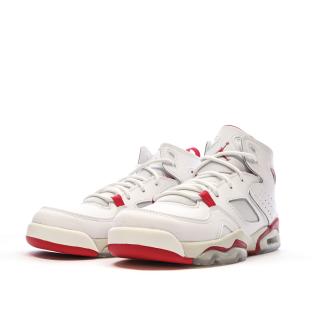 Baskets Blanches/Rouges Garçon Nike Jordan Fltclb 91 vue 6