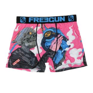 Boxer Noir/Bleu à Imprimés Garçon Freegun Vib pas cher