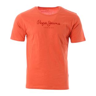 T-shirt Orange Homme Pepe jeans Eggo AQW pas cher