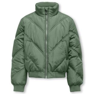 Doudoune Vert Fille Kids ONLY Kogtamara Quilted pas cher