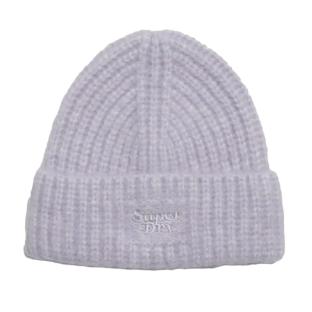 Bonnet Mauve Femme Superdry Rib Knit Beanie vue 0