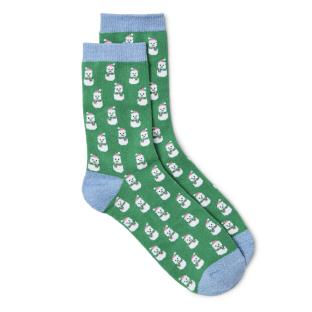 Chaussettes Vertes/Bleu Femme Vero Moda Bonhomme de Neige vue 0
