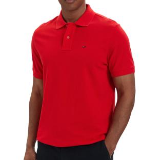 Polo Rouge Homme Tommy Hilfiger Regular vue 0