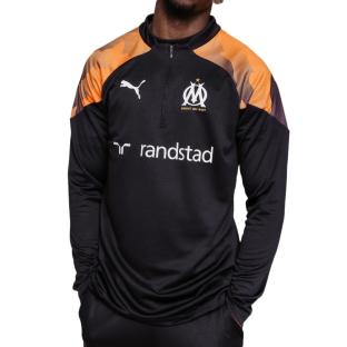 OM Sweat de Training Noir/Orange Homme Puma 2023/24 pas cher