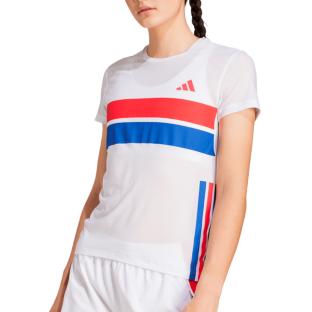 Camiseta de running Adidas Adizero blanca, mujer ver 0