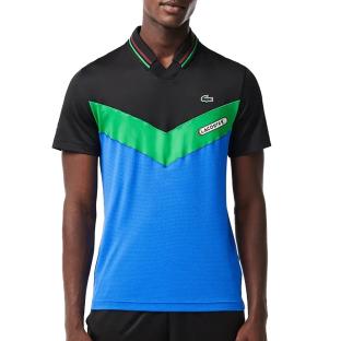 Polo Noir Homme Lacoste Tennis x Daniil Medvedev vue 0
