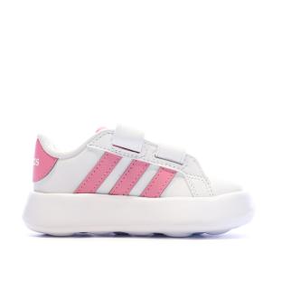 Baskets Blanches/Roses Bébé Fille Adidas Grand Court 2.0 vue 0