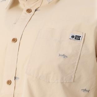 Chemise Manches Courtes Beige Homme Salty Crew Bruce vue 3