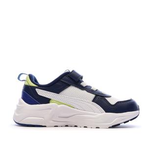 Baskets Marine/Blanche Garçon Puma Trinity 2 Lt vue 2