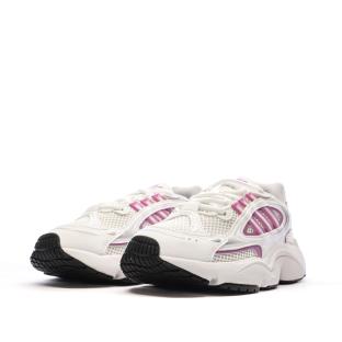 Baskets Blanches/Roses Femme Adidas Ozmillen vue 6