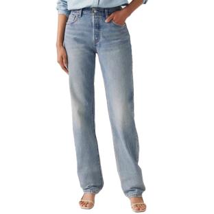 Jean 501 90s Bleu Clair Délavé Femme Levi's pas cher